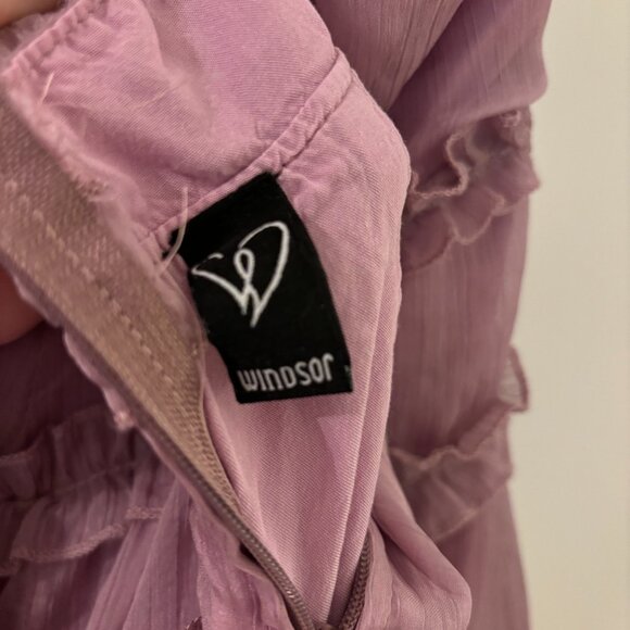 Windsor Purple Flowy Ruffle Dress – Size Small - Picture 3 of 6